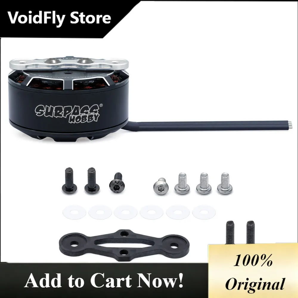 VoidFlySURPASS HOBBY 320KV FPV Brushless Outrunner Motor - 6.0mm Steel Shaft; 70mm Direct Wires; High-Temp Wind; FPV Drones