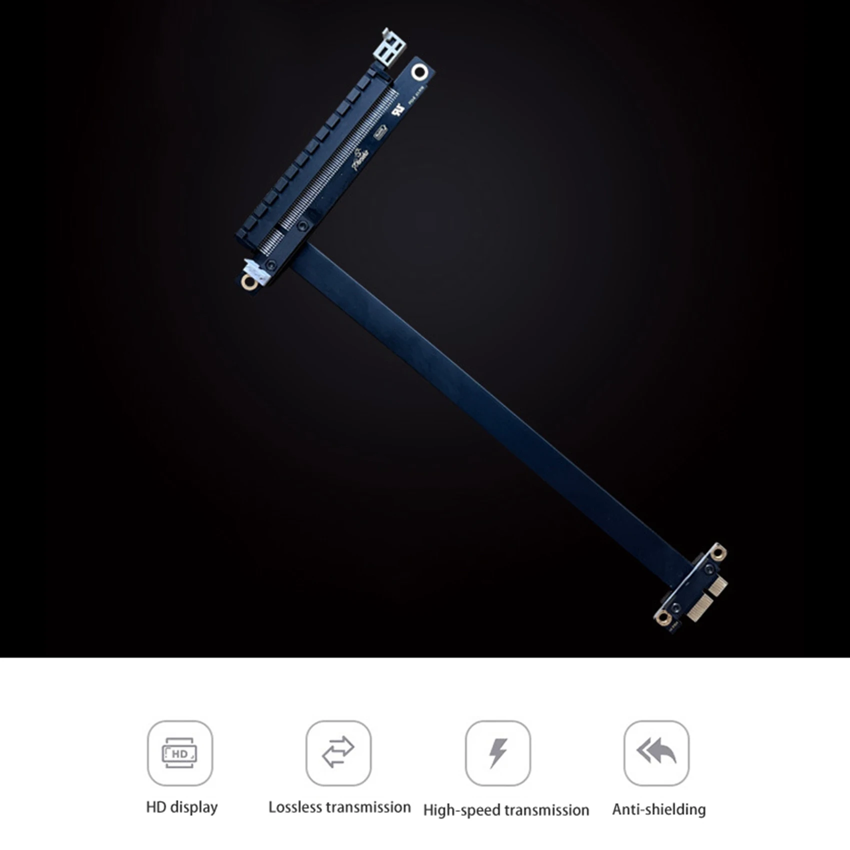 HJ-1X PCIE 1X Naar 16X Overdrachtskabel Verlengkabel Geluidskaart Grafische Kaart Netwerkkaart Blockchain Mijnbouw