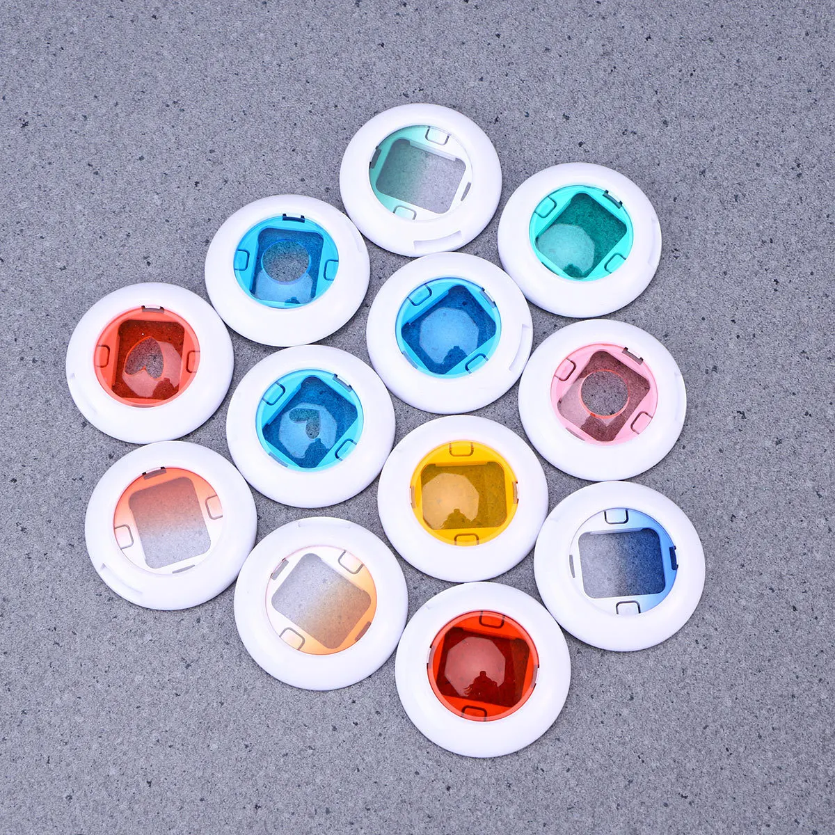

12pcs Colored Gel Filters For Photography Light Color Correction Film Filter Square Studio Strobe Flash Stage Video