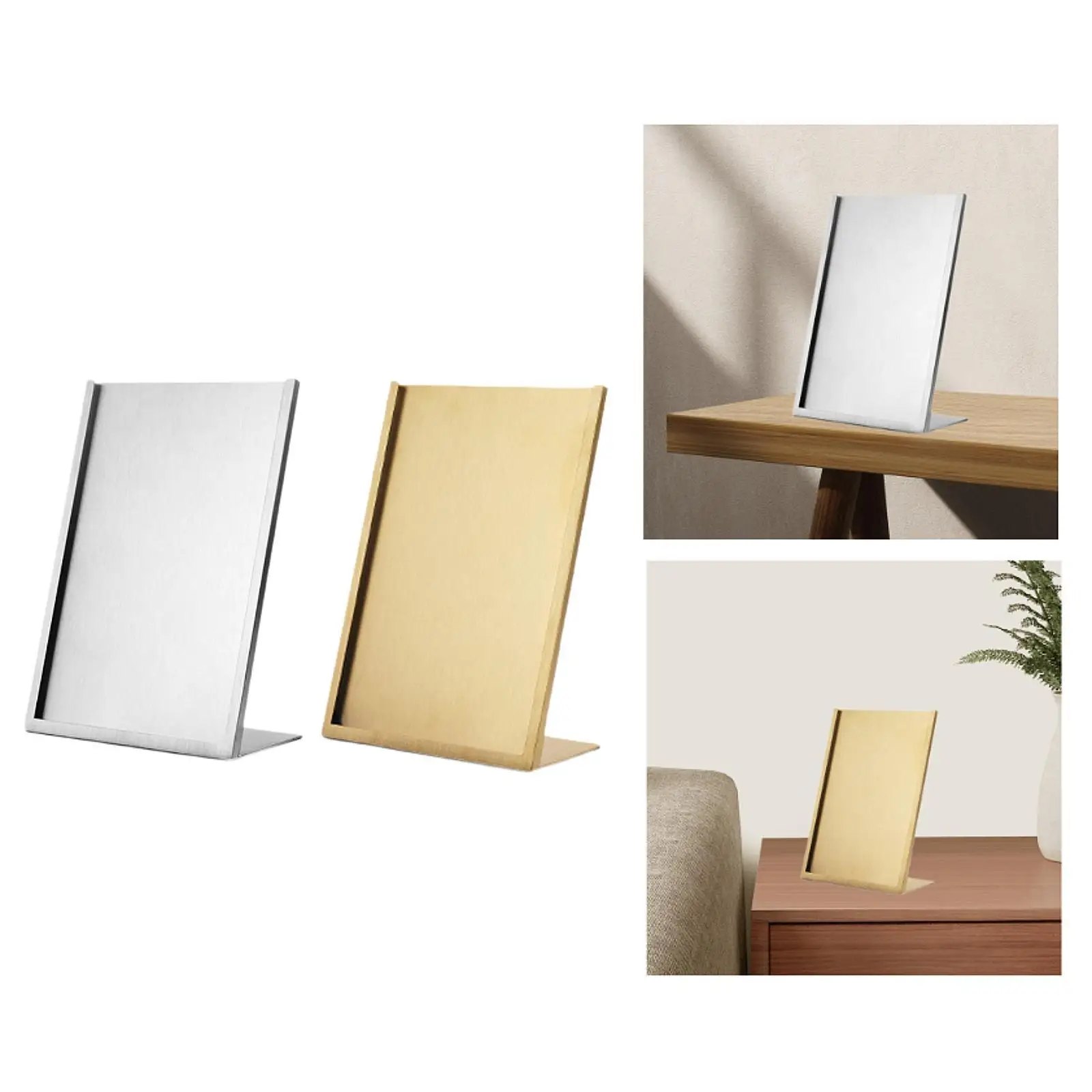 

Sign Holder Price Tag Frame L-type Versatile Easy to Clean Solid Menu Stand Poster Stand for A4 Paper Hotel Office Restaurant