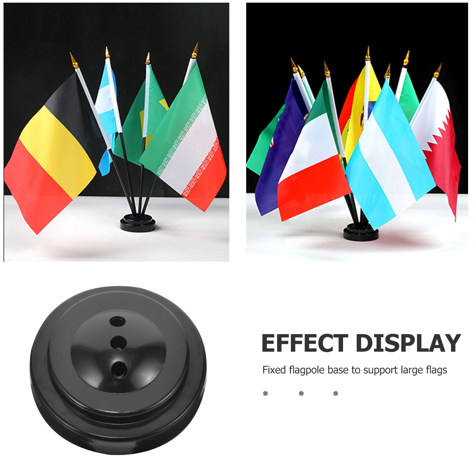 

6 Pcs Stand Small Plastic Holder Small Flag Holder for Desktop Office Outdoor Decoration Mini Banner Display