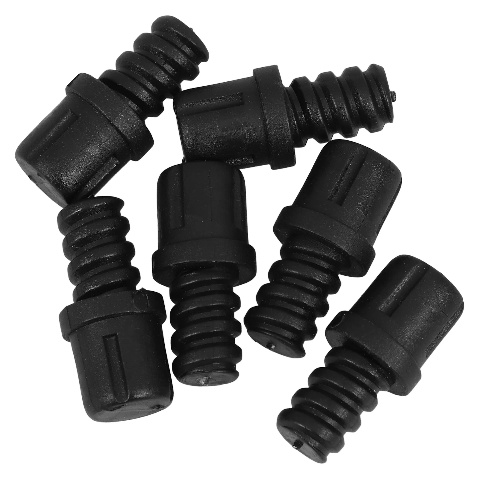 

6pcs Toilet Brush Handle Connectors Plastic Threaded Tips Replacement Parts Bathroom Scrub Brush Adapter Accessory