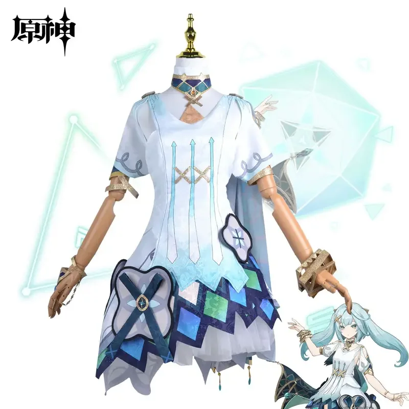 Game Genshin impact faruzan cosplay costume wig shoes lolita dress anime Sumeru Akademiya haravat hair clips accessories