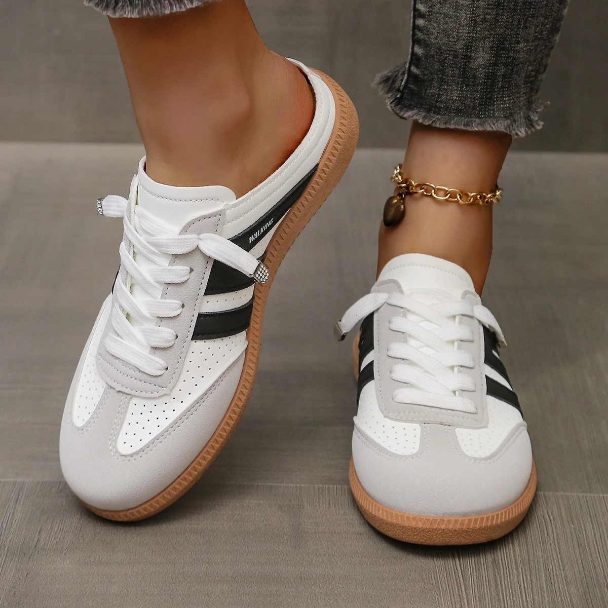 Women's Lightweight Soft Bottom Backless Slip-On Sandals 2025 New Arrivals Retro Flat Casual Shoes Slip-On Backless Mule Sandals image 3