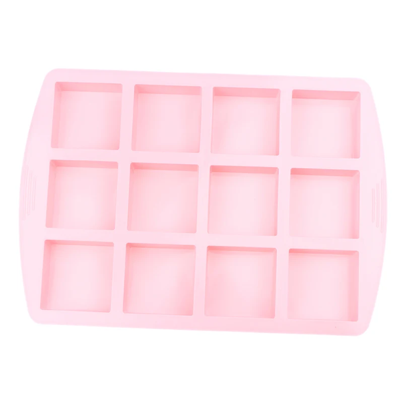 *1Pcs 12-Cavity Square Silicone Molds For DIY Brownie  Fudges Cakes Candy Jelly Bakeware For Kids Baking Decorating Mold view 3
