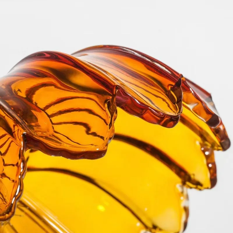 Classics Brass Lamp holder Tea Glass Dining Table LED  Chandelier Vintage Class Chandelier Cafe Bar LED Light