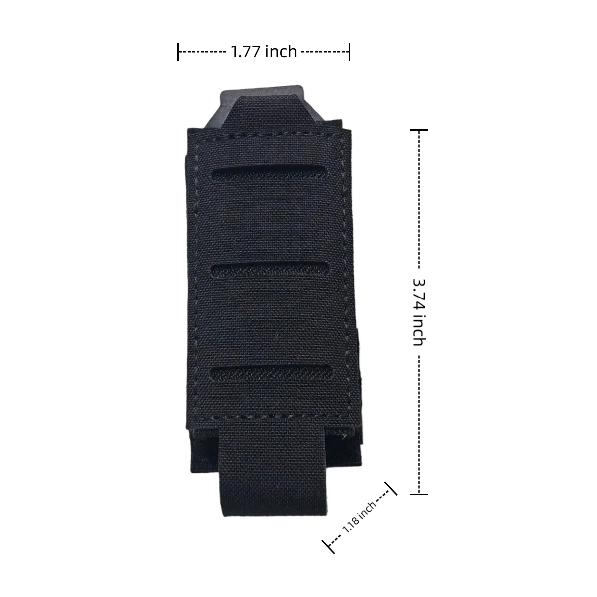 Tactical Open Top 9mm Single Mag Pouch Laser Cut MOLLE Pistol Magazine Holder for Glock M9 Airsoft Hunting Gear