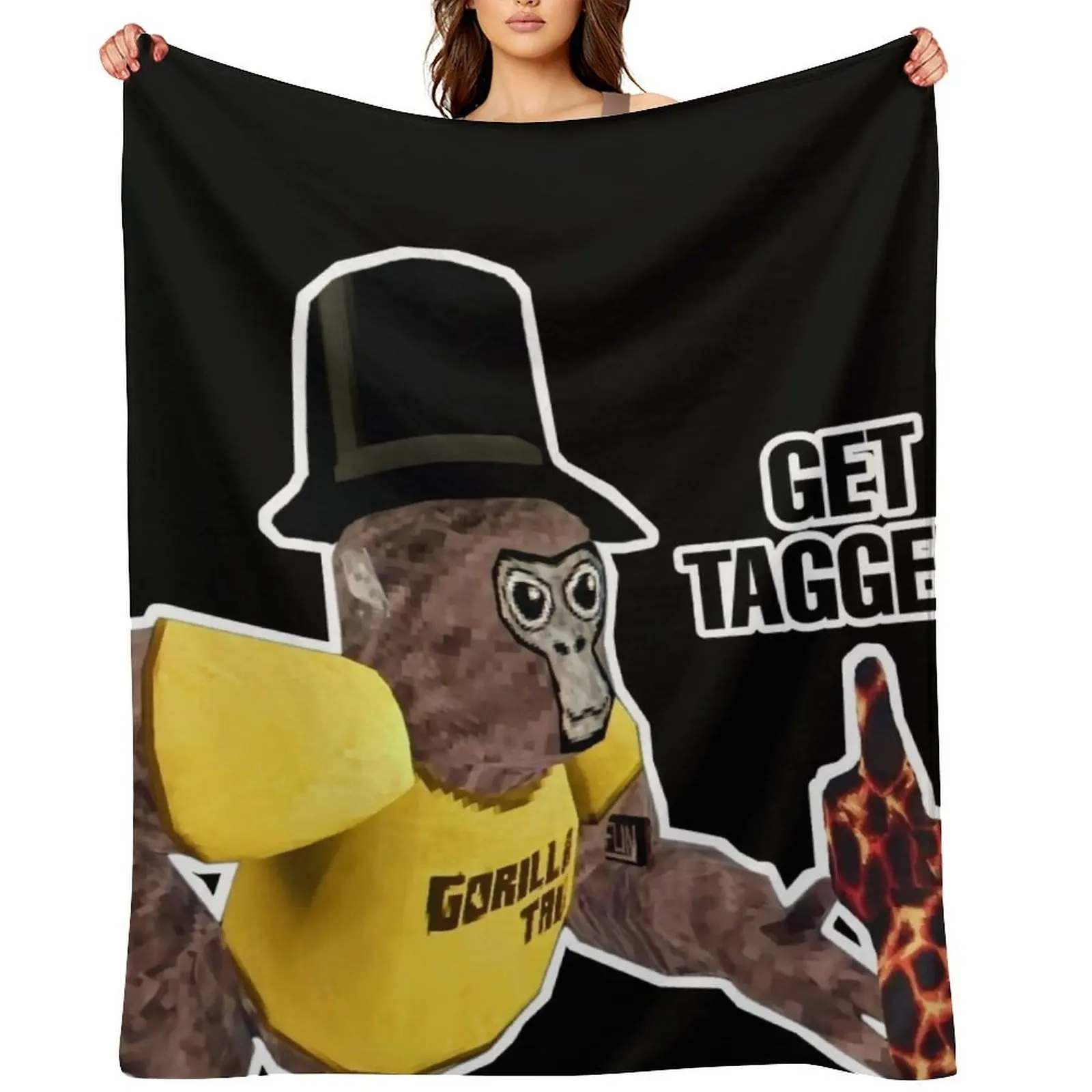 

Get Tagged! - Gorilla Tag Throw Blanket Soft Flannels Bed linens blankets ands Blankets