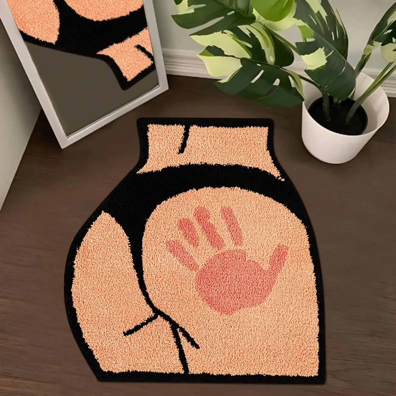 VIKAMA Creative Bathroom Rug, Absorbent and Non-slip Shower Bathtub Mat, Soft Bedroom Bedside Carpet, Home Decoration