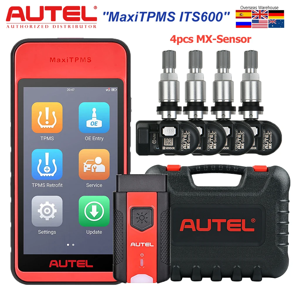 Autel ITS600E TPMS Diagnostic Scanner TPMS Relearn & MX Sensor Programming Tool VIN Scan & Tire Service Upgraded of TS508/TS601