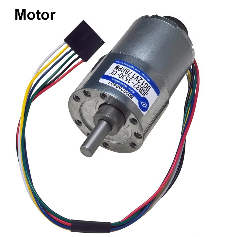 JGB37-3530 Micro DC Motor with Encoder All Metal Gear AB Dual Phase Encoder Speed Signal Feedback Reduction DC Motor High Torque