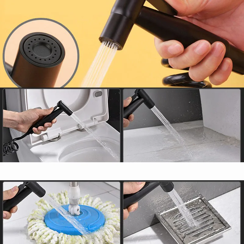 Handheld Wc Bidet Sproeier Messing Ventiel Rvs Bidet Douche Hygiënisch Wandgemonteerde Vrouw Reiniger