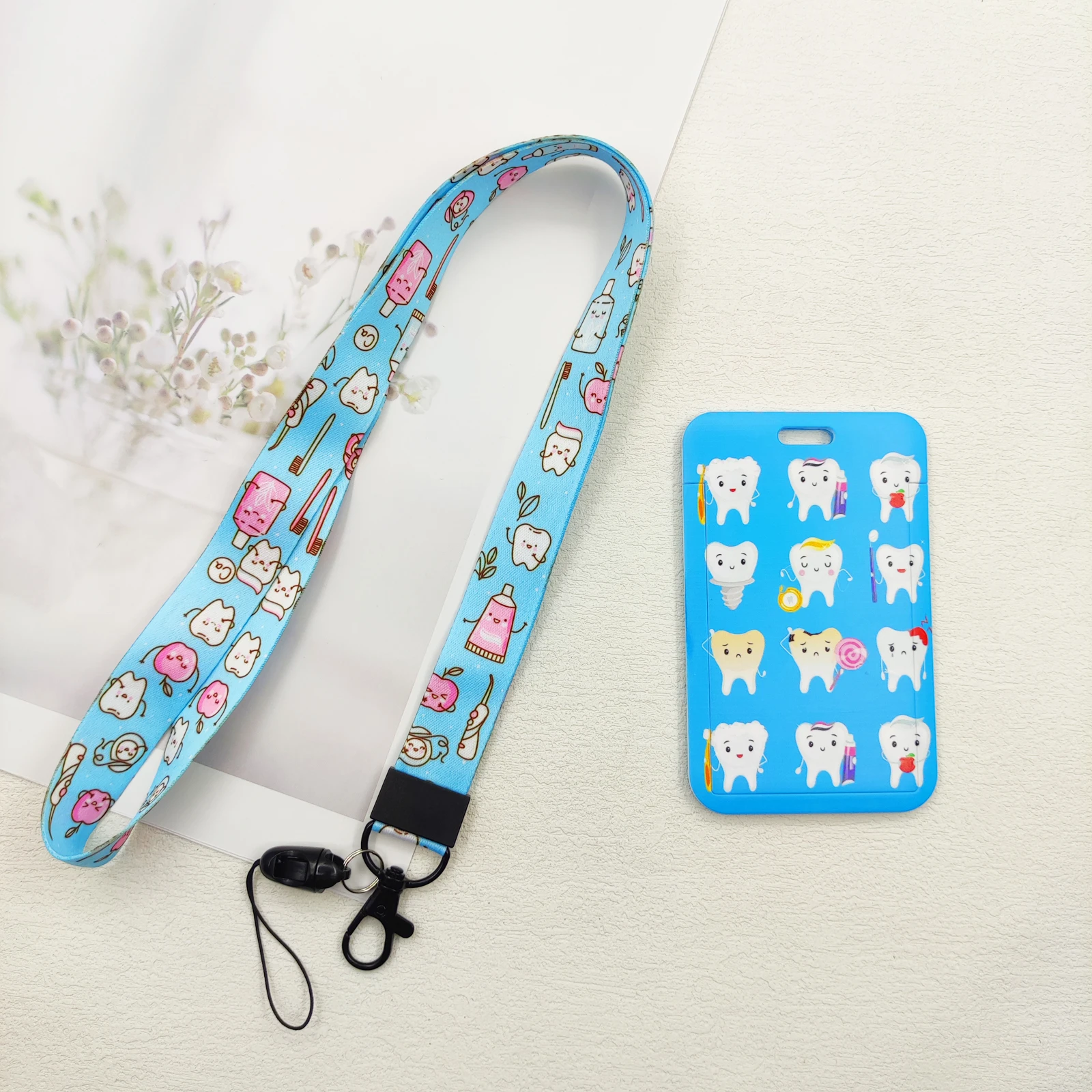 Zahnarzt Lanyard Kartenhalter Schlüsselanhänger Arzt Abzeichen Halter Umhängeband Frauen Lariat Telefon Seil Ausweishalter Zubehör – Detail 10