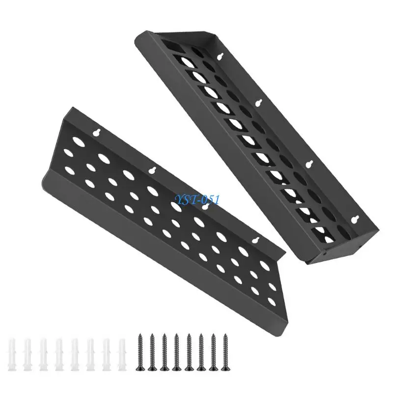 E15A Two Part Black Varnished Steel Tool Rack Garage Workshop Storage For Wrenches Pliers