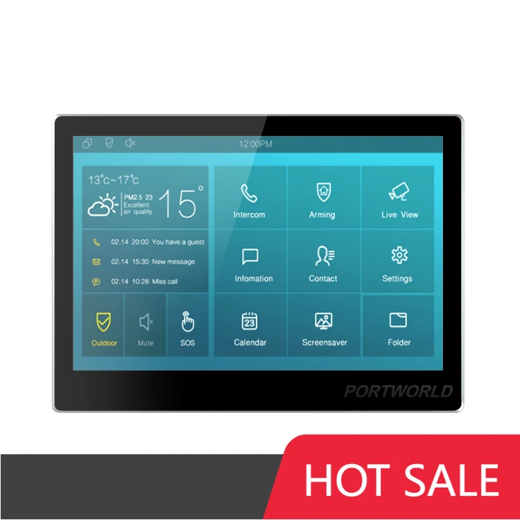 Smart Home 10 pollici Incell Bonding RK3566 Tablet POE Android da 2 GB + 32 GB con montaggio a parete con ingresso CC 12 V e 24 V