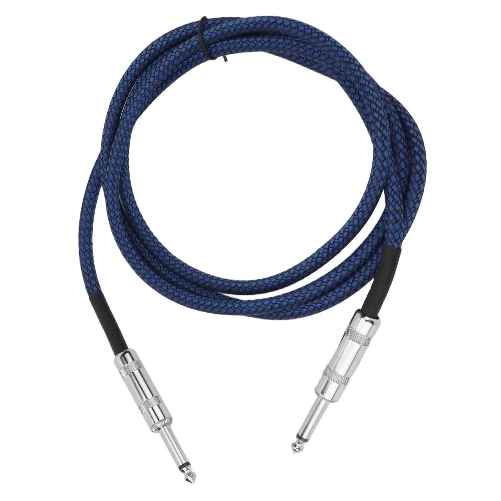 Noise Reduction 1/4 Inch Cable Plug and Play Stereo Audio Guitar Cable Braid Shielding 6.35mm Instrument Cable Stage Performance
