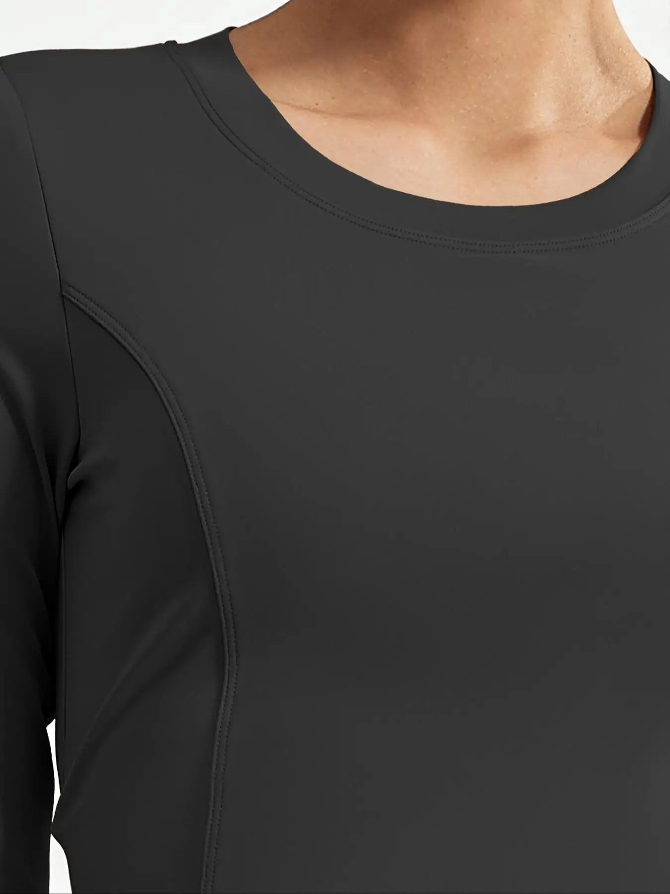

Women's long - sleeve sports top with a chest pad - moisture - wicking, featuring a sexy open - back cut and ruched drawstring d