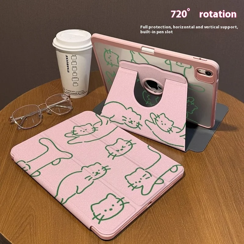 For 2024 iPad Pro 11 iPad 10th Generation iPad 10.2 7 8th 9th Cover Gen iPad Air6 4 5 10.9 13 12.9 Pencil Holder Tablet case