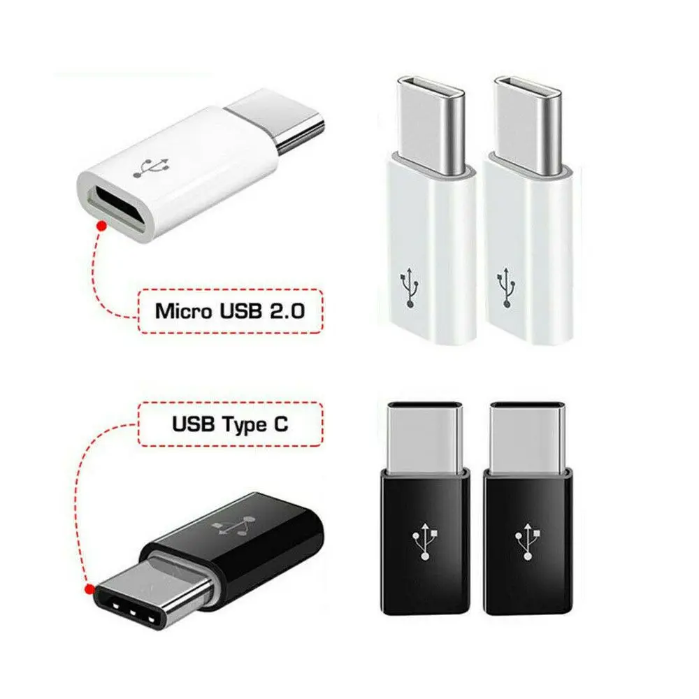 Micro USB Buchse zu Typ C Stecker Adapter Konverter Mini tragbare Ladekabel Anschluss Handy Tablet Zubehör