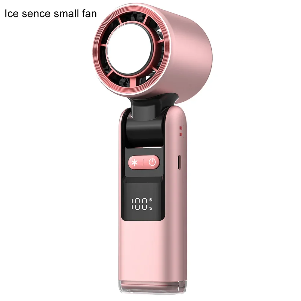 Compact Travel Cooling Fan Handheld Fan Turbo Speed Fan Black Mini USB Fan USB Powered Multiple Speed Settings