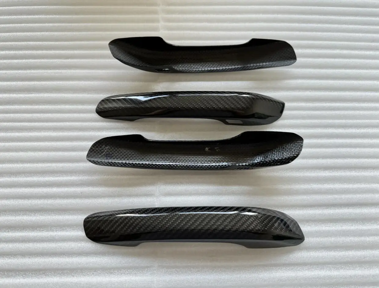 Add On Style Real Carbon Fiber Door Handle Cover For Audi A4 B9 S4 RS4 A5 S5 RS5 Q5L 4Door 2017-2019 W/NO Sensor Hole