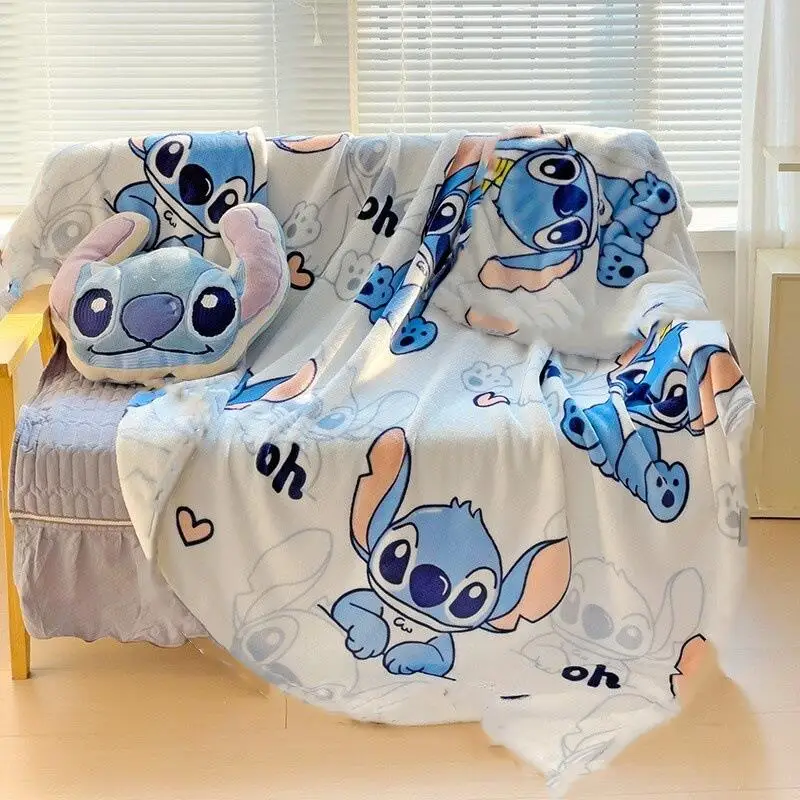 Stitch flanela cobertor anime dos desenhos animados ponto crianças nap cobertor sofá cobertor confortável casal romântico cobertor à prova dwaterproof água