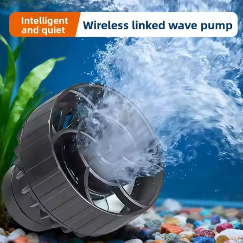 Jebao ELW-M Series Smart Wave Maker Pump Ultra Quiet WiFi Cloud Wavemaker with Magnetic Base for Marine Coral Reef Fish Tank