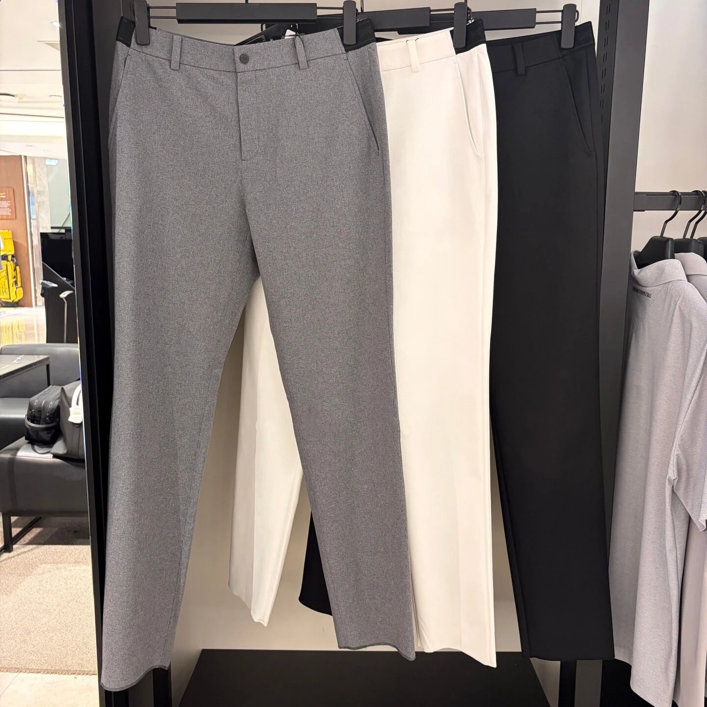 Men's Golf Pants 2026 Fall New Korean Style Straight Leg Versatile Letter Logo Stretch Comfortable Sporty Casual Breathable Soft