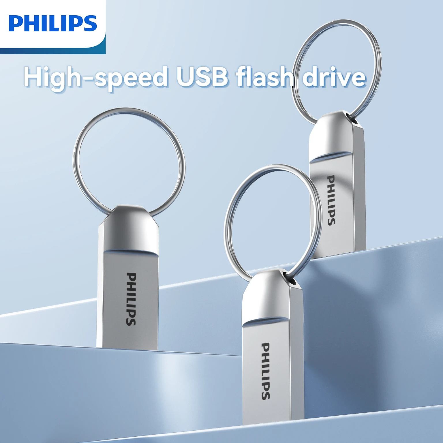 Philips USB2.0 Flash Drive 64GB USB Memory Stick Pen Drive USB Flash Drive Metal Key Thumb USB Drive for PC Laptop 32GB 16GB 8GB