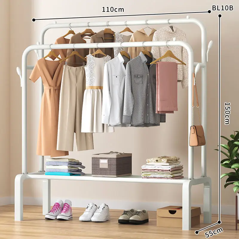 Minimalist Freestanding Clothes Drying Rack Bedroom Balcony Home Dormitory Coat Rack Clothes Hanger Clothes Rack Stand