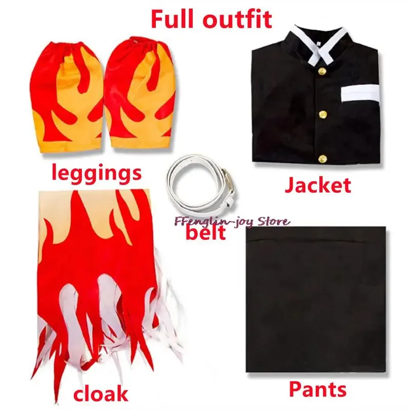 AA 1 الدب البيت أنيمي Rengoku Kyoujurou تأثيري حلي كيمونو موحدة هالوين كرنفال عيد الميلاد w1a2t جديد 2025