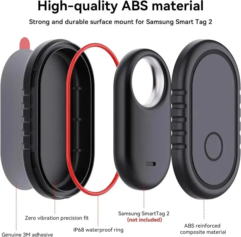 Protective Cover for Samsung Smarttag2 Case Adhesive Sticker for Smarttag 2 Holder GPS Tracker Wallet Bike Anti-Lost PC Shell