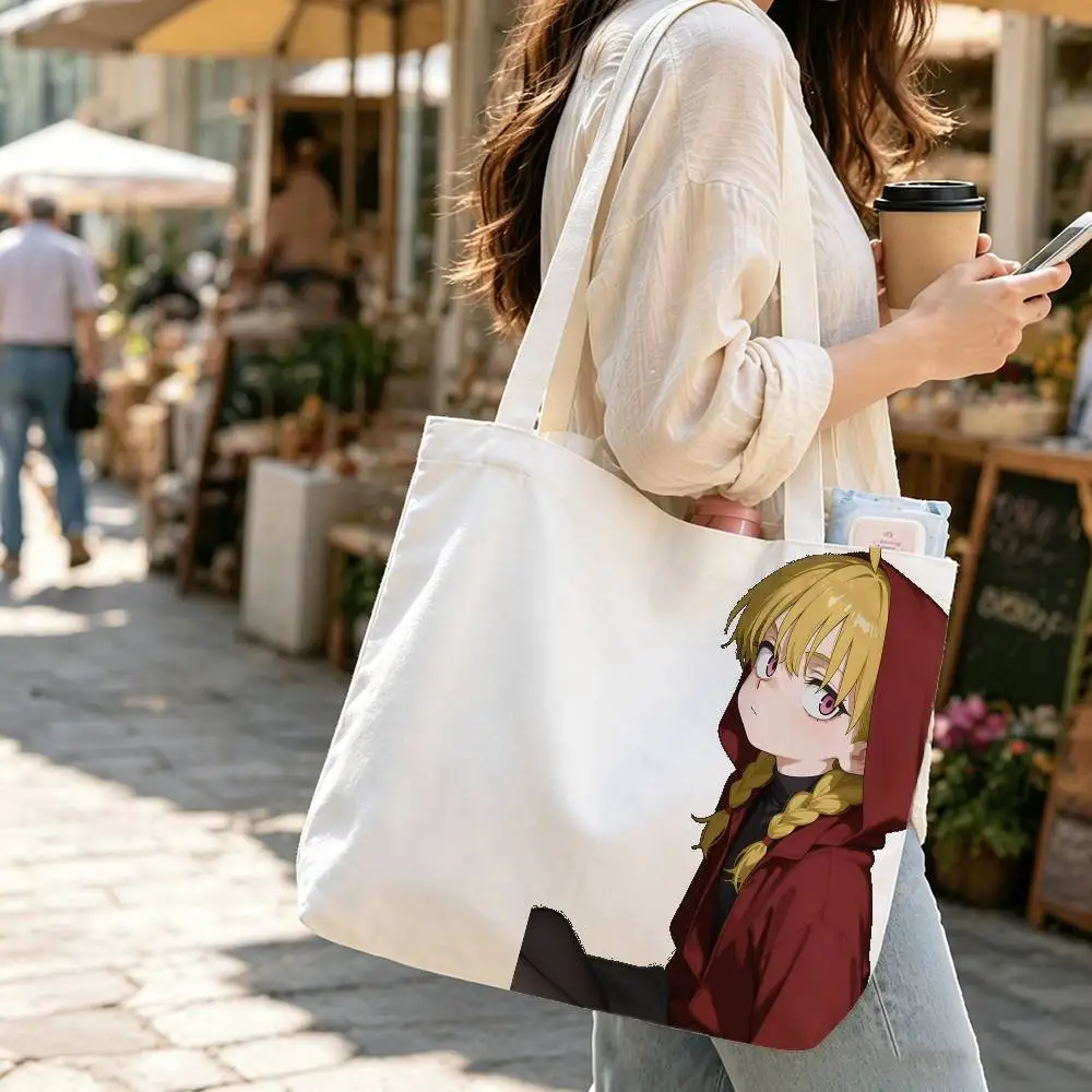 D-Daemons of the S-Shadow Realm Print Bag Eco Shopper Cotton Jute Bag Reusable Bag Foldable Reusable Sac Tissu