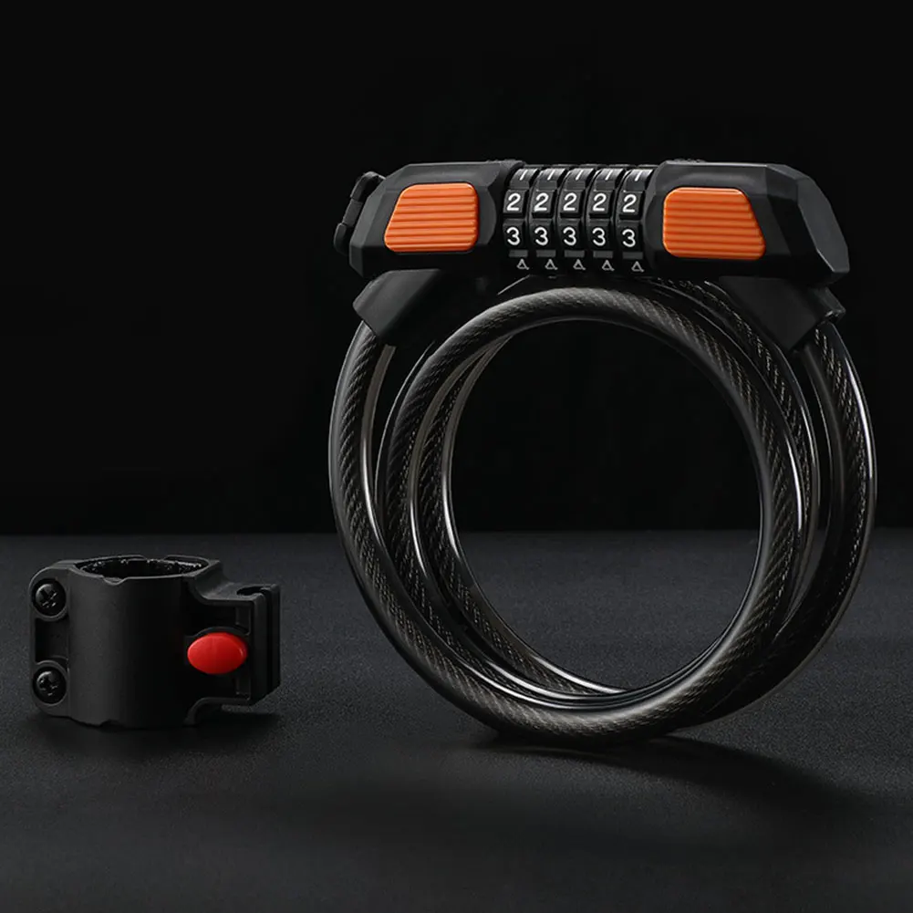 Universal Bicycle Lock Anti-Theft 5 Digit Code Cable Lock High Bicycle Cable Padlock for Electric Bike Scooter