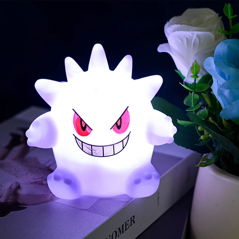 Pokemon Figures Night Light gengar Model Bedside Lamp Demon Doll Halloween Toy Gift Children Creative Collection Glowing Toys