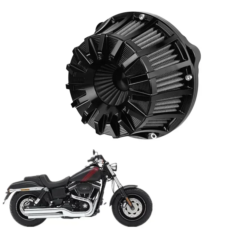 for Harley Dyna 2000 - 2017 Softail 2000 - 2015 Touring 2000 - 2007 CNC Crafts Intake Air Cleaner Filter 10 Inverted