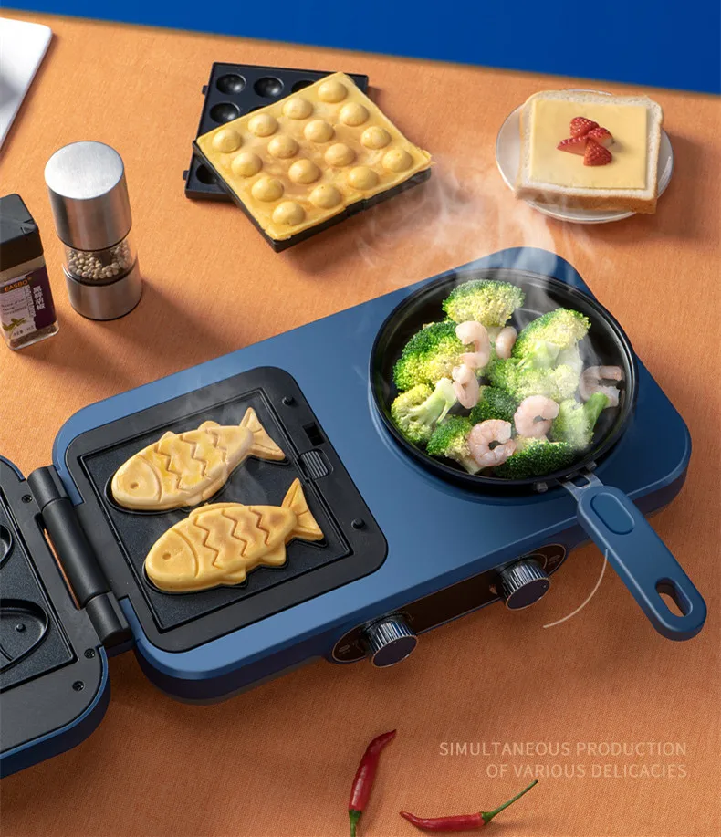 

2025 Household Biscuits Breakfast Cake Baking Cake Maker Biscuit Maker Waffle Multifunctional Breakfast Maker 4 in 1