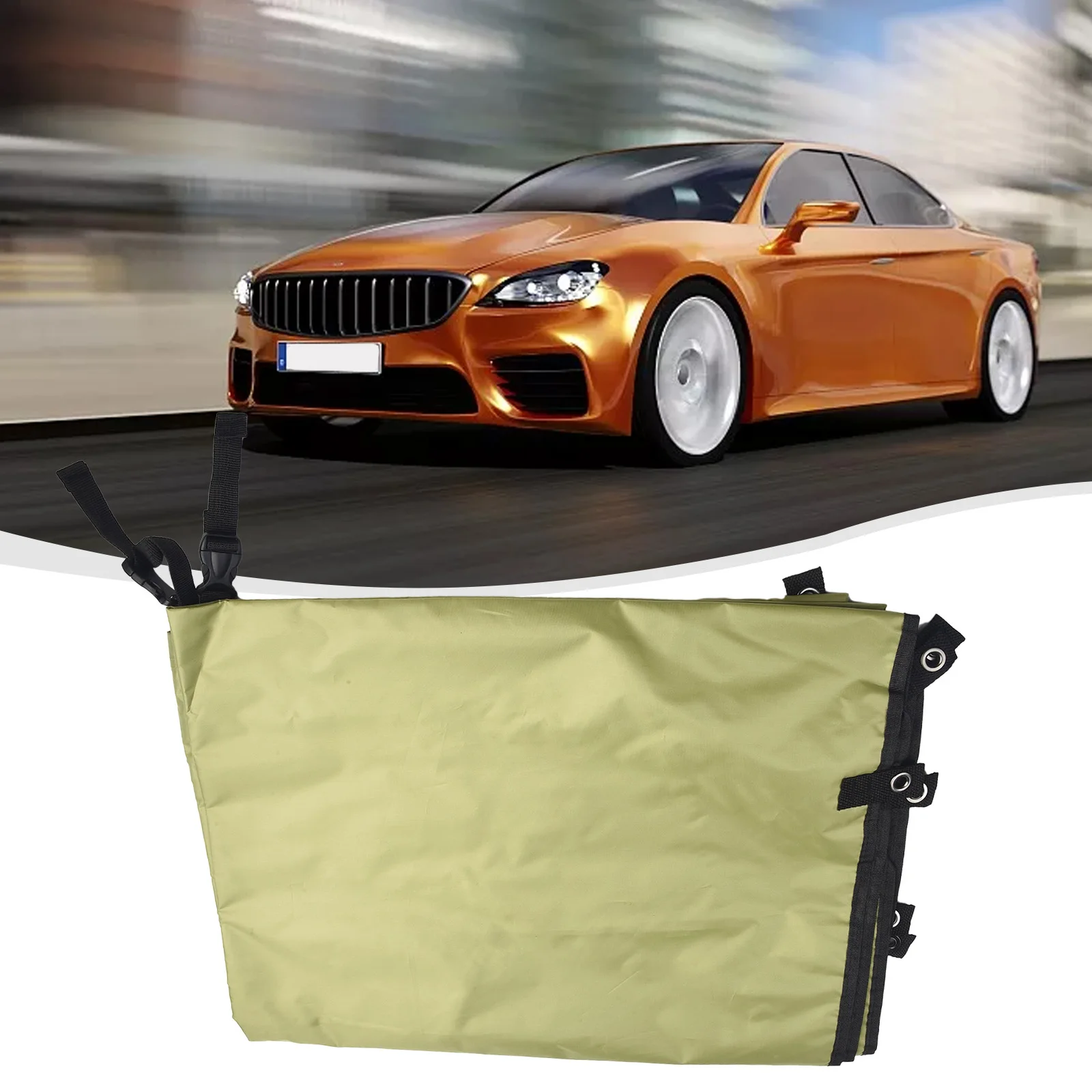 

For Motorhome Sun Canopy Awning with Fire Retardant Fabric and Adjustable Poles for Campervan and SUV Outdoor Protection