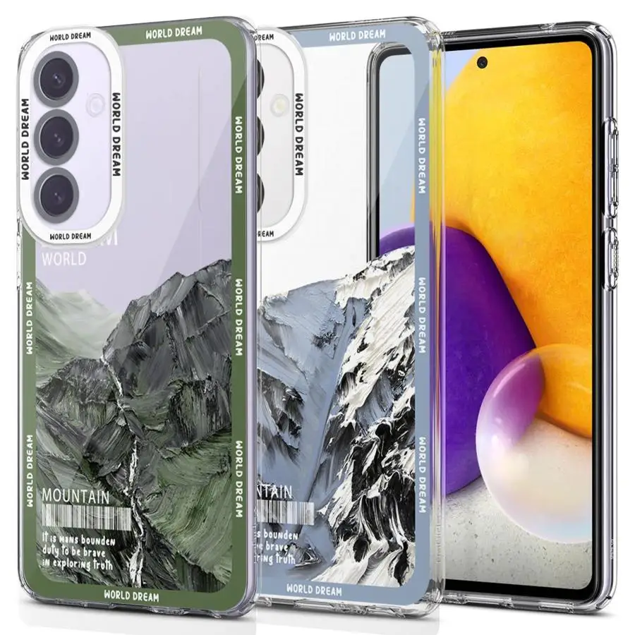 Sunset Snow Mountain Cover Case for Samsung Galaxy A35 A55A53 A54 A73 A34 A33 A25 A24 A13 A14 A15 Clear Soft Shell