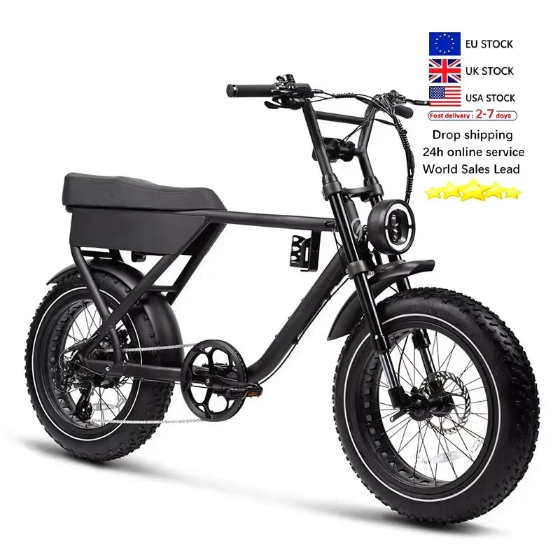 USA NL warehouse 21 speeds 20'' 48V 500W 1000W Fat Tire bicycle city e bike Electric Mountain Bike ZUMI H9 with basket