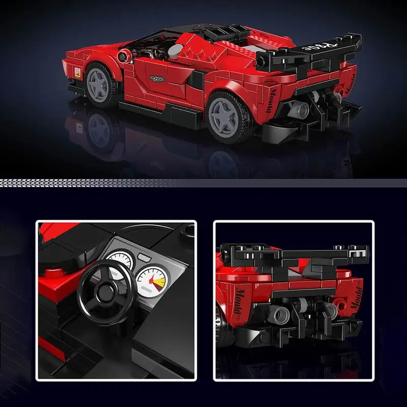 MOLD KING 27069 449 pezzi Mini serie di auto di lusso Building Blocks Kit di montaggio fai da te Puzzle educativo giocattolo per ragazzi regalo di Natale