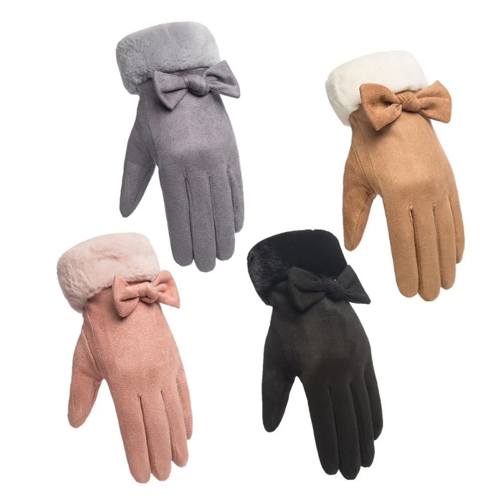 

Зимние термоперчатки для холодных рук, женские погодные варежки, женские снежные милые женские перчатки