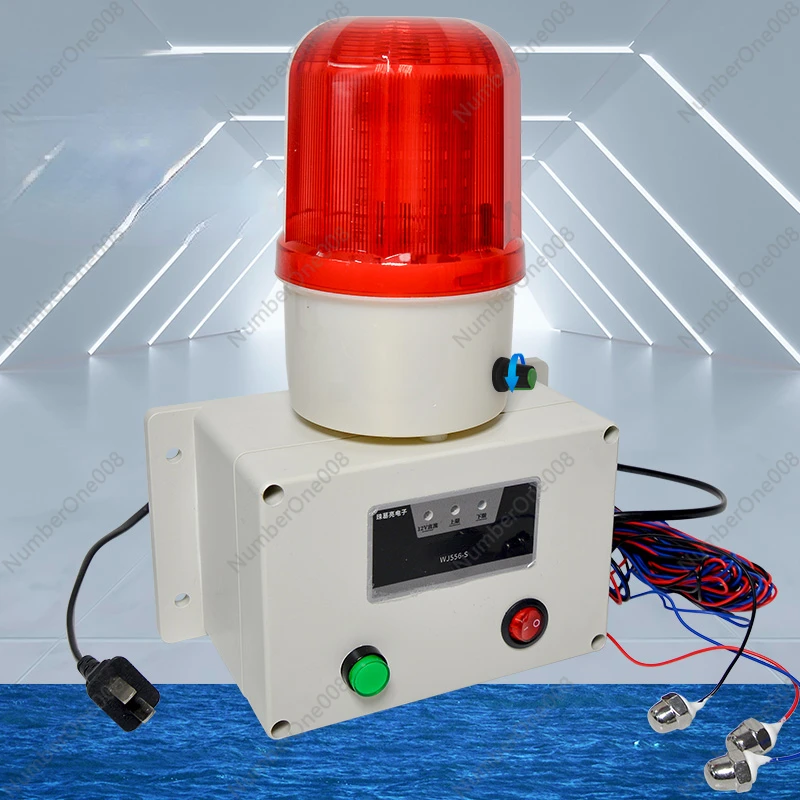 Water Level Indicator Alarm Sensor Waterline Indicating Alarm Low and High with Silencer Switch Volume Control tools WJ556-S