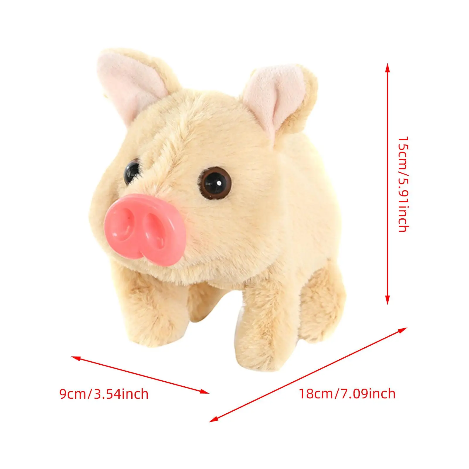 لعبة خنزير إلكترونية محشوة تعليمية حيوانات لعبة خنزير صغير تفاعلية للحيوانات الأليفة للأولاد والأطفال هدية عيد ميلاد للأطفال والبنات