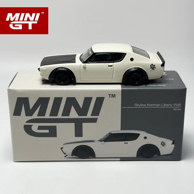 *In stock*MINIGT 1:64 Skyline Kenmeri Liberty Walk White alloy car model 702