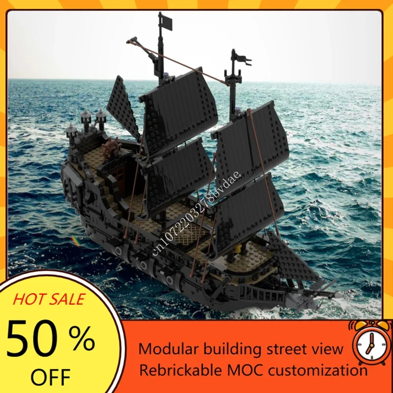 1513PCS MOC Medieval Pirate Series Pearl Custom Model Puzzle - DIY Technical Creative Assembly Xmas Toy Gift