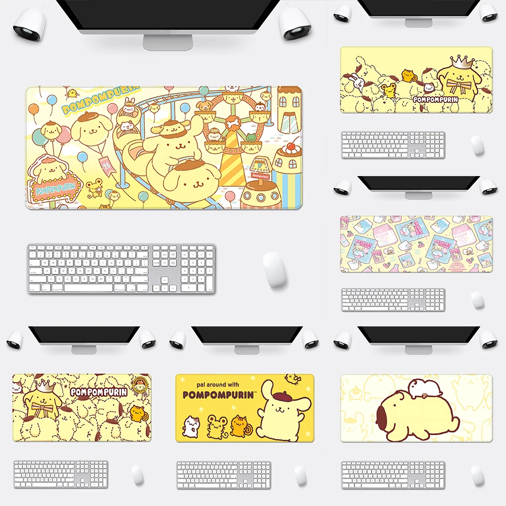 

Sanrio Pompom Purin Mousepad HD Printing Computer Gamers Locking Edge Non-slip Mouse Pad XXL90x40cm Keyboard PC Desk Pad