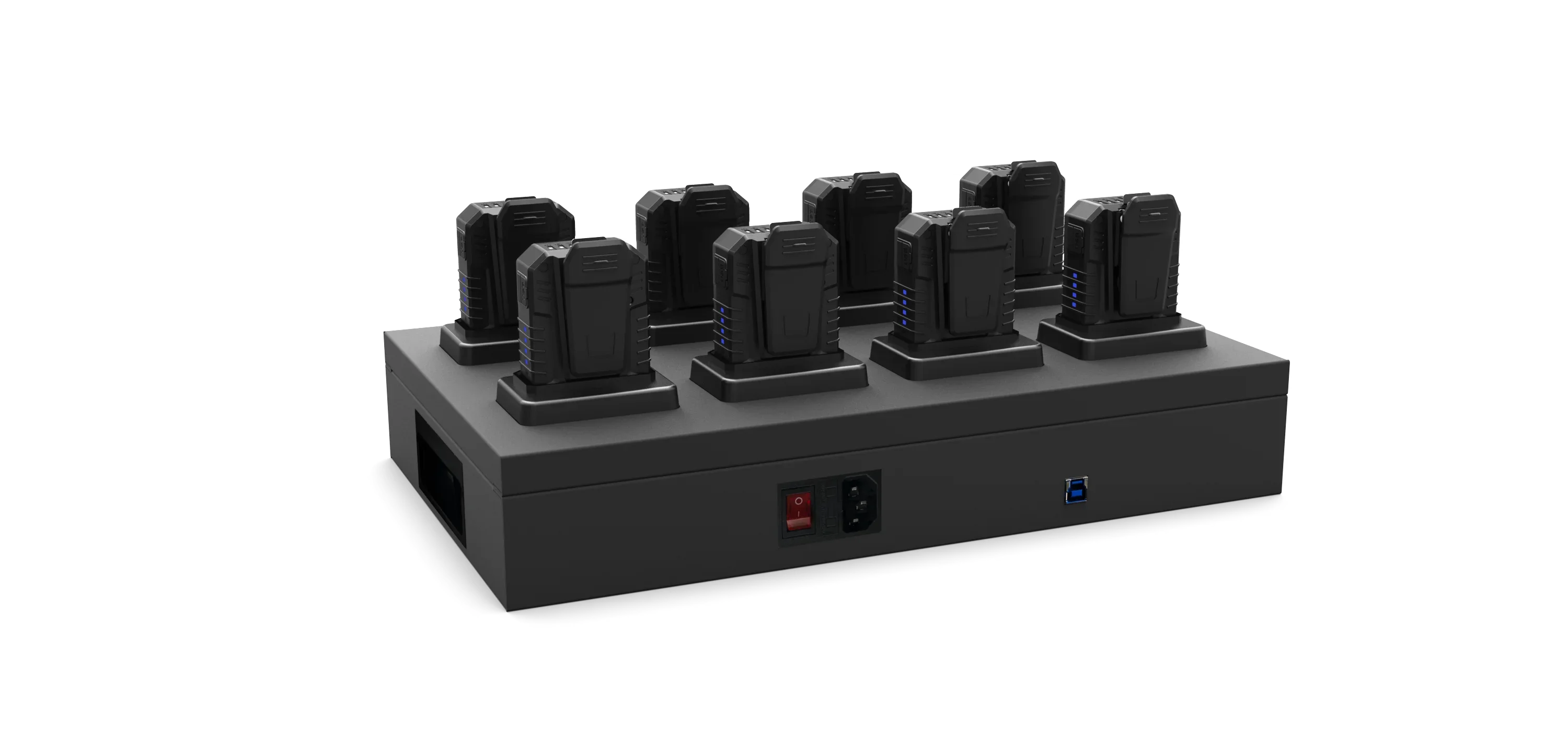 Docking Station For Body Worn Camera 8 Ports Multi-units Uploading And Charging