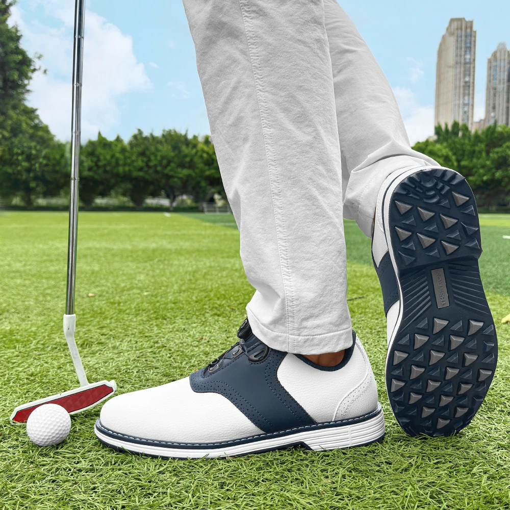 Golf Shoes for Men, Outdoor Fashion, Fitness, Golf Shoes, Lawn Comfort, Anti Slip, Fast Tying, Golf Walking Shoes, Sizes 39-50