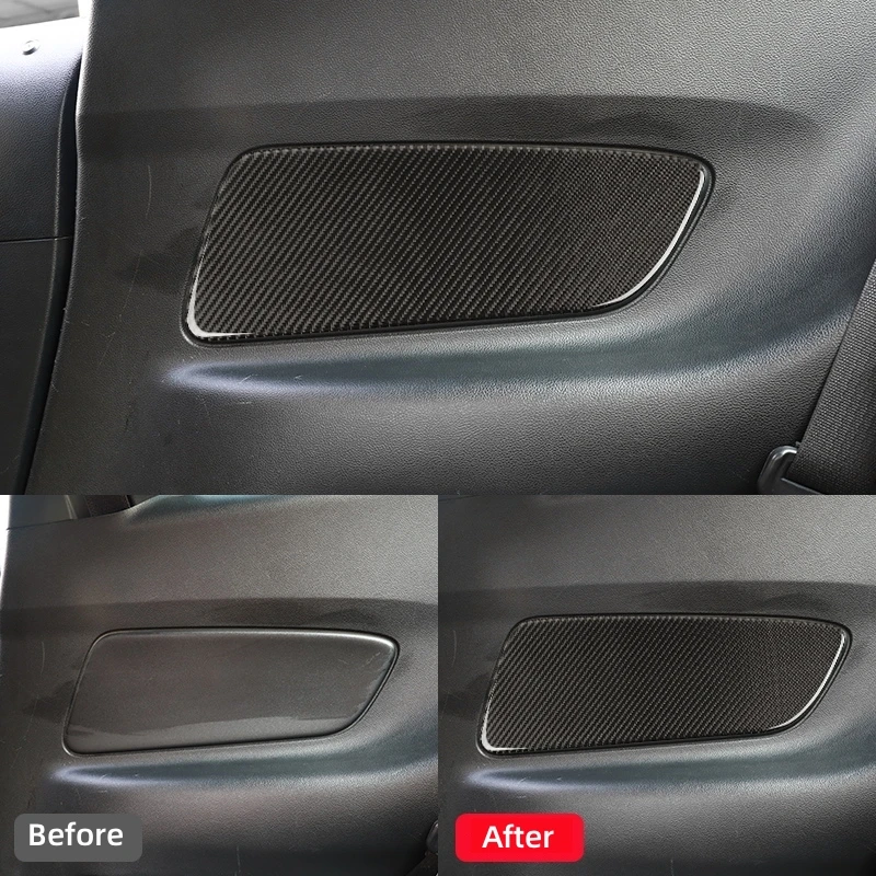 For Ford Mustang GT 2015-2021 Car Accessories Carbon Fiber Interior Car Rear Door Panel Trim Stickers Decals Decoration Cover - Image 4